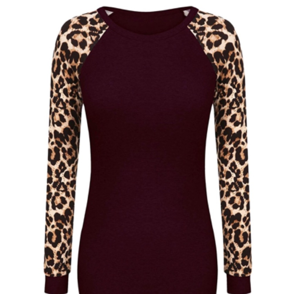 🎉HP🎉•S to 2XL•Cute Pullover leopard print top - Picture 3 of 7